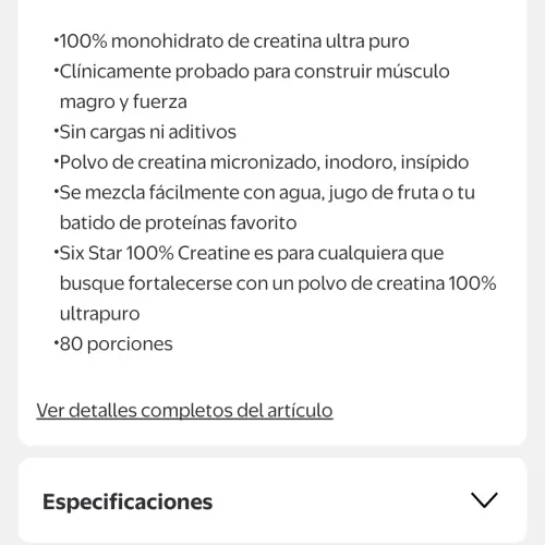 Creatina Sixtar 80 servicios's photo #2